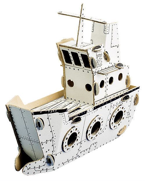ToDo Gioco da Costruire in Cartone Livello Would-Be, Nave 54 pezzi - Ecologia e divertimento! Giochi Creativi