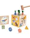 Tooky Toy Cubo Multiattività in Legno - 27 Pezzi - 14,5 cm - 18m+ Giochi Sensoriali_