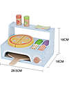 Tooky Toy Forno per Pizza in Legno - 42 Pezzi - 28,5 x 18 x 18 cm - 3+ Anni Cibo Giocattolo