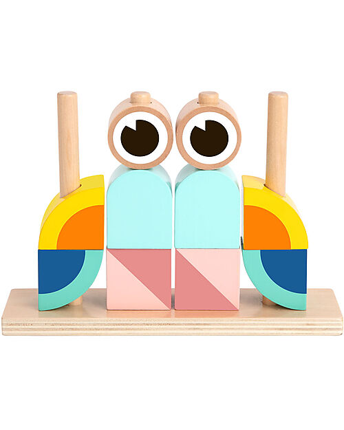 Tooky Toy Gioco a Incastro in Legno - Animali - 18 Pezzi - 24m+ Incastri in Legno