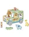 Tooky Toy Gioco a Incastro in Legno - Jeep con Animali - 26 x 16,3 x 17,7 cm - A Partire Dai 18 Mesi Incastri in Legno