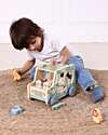 Tooky Toy Gioco a Incastro in Legno - Jeep con Animali - 26 x 16,3 x 17,7 cm - A Partire Dai 18 Mesi Incastri in Legno