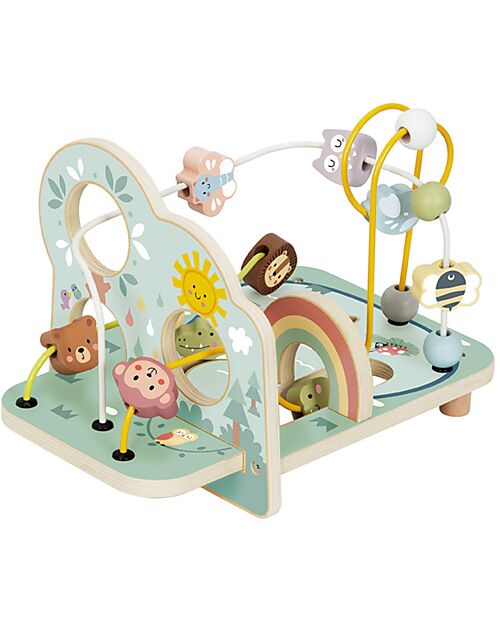 Tooky Toy Labirinto con Perline in Legno - Foresta - 28,5 x 20,7 x 19,1 cm - A Partire Dai 12 Mesi Giochi per Neonati_