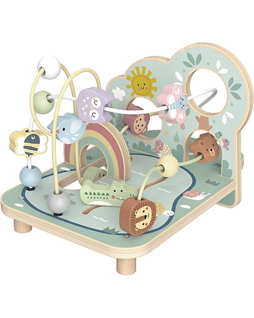 Tooky Toy Labirinto con Perline in Legno - Foresta - 28,5 x 20,7 x 19,1 cm - A Partire Dai 12 Mesi Giochi per Neonati_