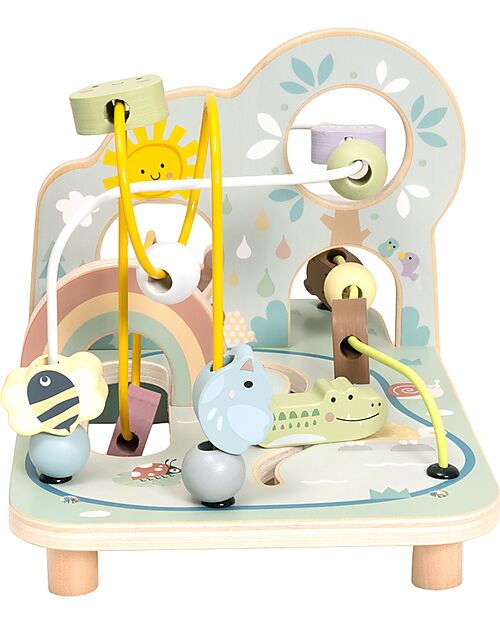 Tooky Toy Labirinto con Perline in Legno - Foresta - 28,5 x 20,7 x 19,1 cm - A Partire Dai 12 Mesi Giochi per Neonati_