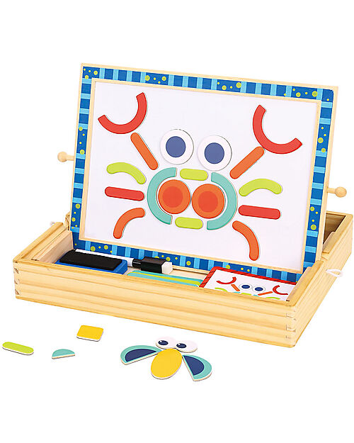 Tooky Toy Lavagna Magnetica Multiattività - Oltre 30 Forme Componibili! - 117 Pezzi - 31,5 x 22 x 21,5 cm - 3+ Anni Giochi Magnetici