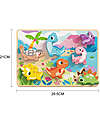 Tooky Toy Puzzle a Incastro in Legno - Dinosauro - 29,5 x 21 cm - A Partire Dai 12 Mesi Incastri in Legno