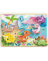 Tooky Toy Puzzle a Incastro in Legno - Dinosauro - 29,5 x 21 cm - A Partire Dai 12 Mesi Incastri in Legno