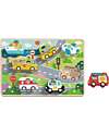 Tooky Toy Puzzle a Incastro in Legno - Mezzi di Trasporto - 29,5 x 21 cm - A Partire Dai 12 Mesi Incastri in Legno