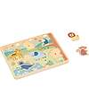 Tooky Toy Puzzle Sonoro a Incastro in Legno - Animali - 29,5 x 21,5 x 1,5 cm - 18m+ Incastri in Legno