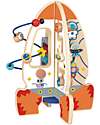 Tooky Toy Razzo Attività Interattivo Multifunzione in Legno - 21,7 x 21,7 x 29,5 cm - A Partire Dai 24 Mesi Giochi Sensoriali_
