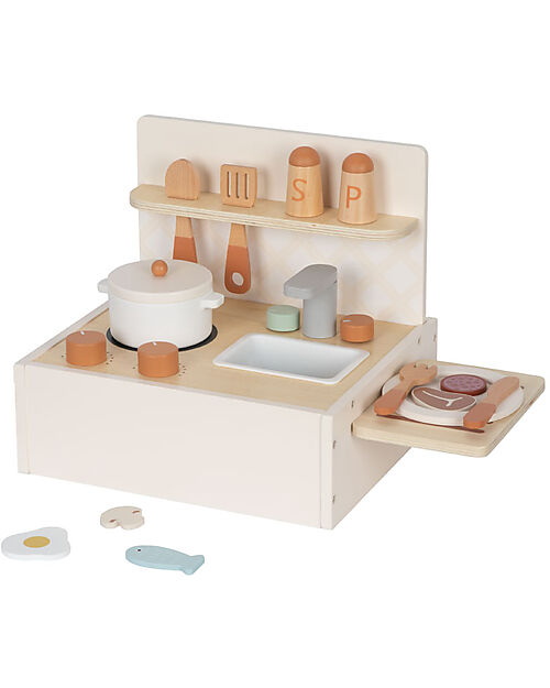 Tooky Toy Set Cucina in Legno - 23 pezzi - 30 x 25,5 x 27 cm - 3+ Anni Cucine Giocattolo