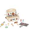 Tooky Toy Set Cucina in Legno - 30 pezzi - 35,1 x 22,3 x 28,5 cm - 3+ Anni Cucine Giocattolo