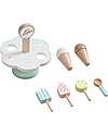 Tooky Toy Set Gelato in Legno - 9 Pezzi - 15 x 15 x 16,4 cm - 3+ Anni Cibo Giocattolo