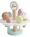 Tooky Toy Set Gelato in Legno - 9 Pezzi - 15 x 15 x 16,4 cm - 3+ Anni Cibo Giocattolo