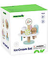 Tooky Toy Set Gelato in Legno - 9 Pezzi - 15 x 15 x 16,4 cm - 3+ Anni Cibo Giocattolo