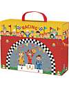 Tooky Toy Set Pista da Corsa - Ottimo per Giocare in Viaggio - 29 x 9,5 x 21,5 cm - A Partire Dai 3 Anni - Comprende 34 Pezzi Macchine e Trenini  in Legno