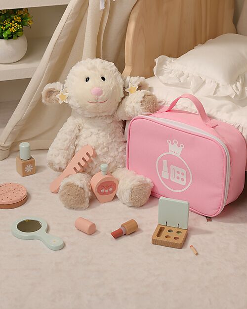 Tooky Toy Set Trucco in Legno - 11 Pezzi - 22 x 8 x 16,5 cm - 3+ Anni Far finta di
