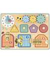 Tooky Toy Tavoletta Monteossori in Legno - 30 x 22,5 x 3,5 cm - A Partire Dai 3 Anni Giochi Sensoriali_