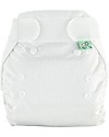 Tots Bots Cover Impermeabile PeeNut Wrap per Pannolino Lavabile - Bianco - Fatto con plastica riciclata! Pannolini Lavabili