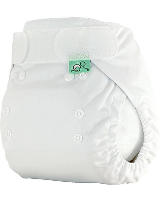 Tots Bots Cover Impermeabile PeeNut Wrap per Pannolino Lavabile - Bianco - Fatto con plastica riciclata! Pannolini Lavabili