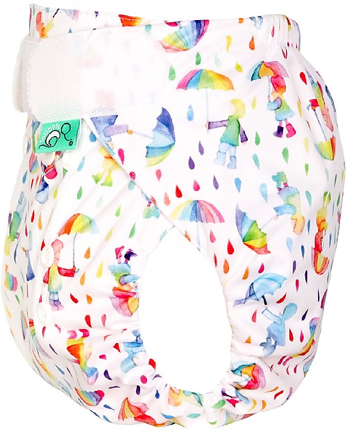 Tots Bots Cover Impermeabile PeeNut Wrap per Pannolino Lavabile - Ombrellini - Fatto con plastica riciclata! Pannolini Lavabili
