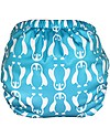 Tots Bots Cover Impermeabile PeeNut Wrap per Pannolino Lavabile - Pinguini Azzurro - Fatto con plastica riciclata! Pannolini Lavabili