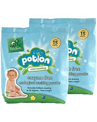 Tots Bots Detersivo in Polvere per Pannolini Lavabili - Caramella alla Menta - 750 gr Pannolini Lavabili