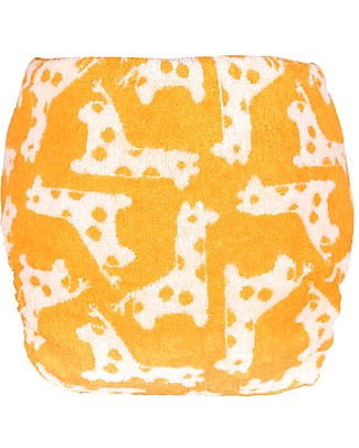 Tots Bots Pannolino Lavabile in Spugna di Bambù Bamboozle Stretch - Giraffa Giallo - Adatto per la notte Pannolini Lavabili