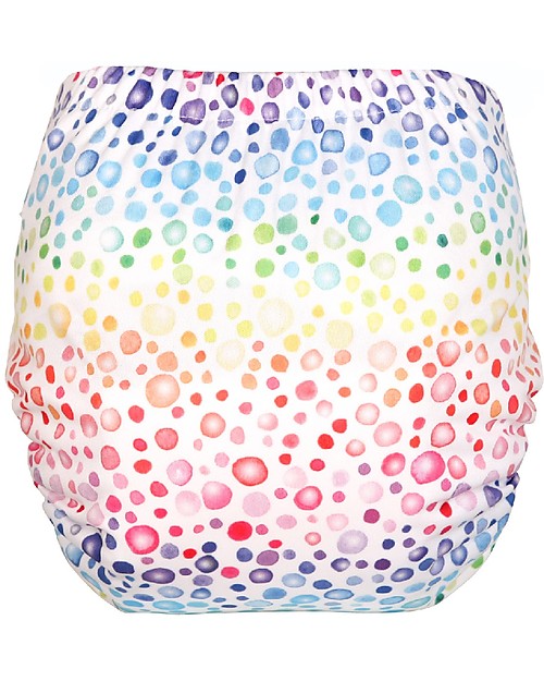 Tots Bots Pannolino Lavabile Tutto in Uno Easy Fit STAR - Gocce colorate - Da 3,5 a 16 kg Pannolini Lavabili
