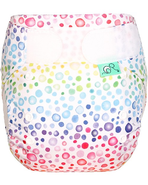 Tots Bots Pannolino Lavabile Tutto in Uno Easy Fit STAR - Gocce colorate - Da 3,5 a 16 kg Pannolini Lavabili