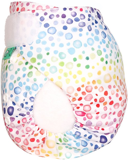 Tots Bots Pannolino Lavabile Tutto in Uno Easy Fit STAR - Gocce colorate - Da 3,5 a 16 kg Pannolini Lavabili