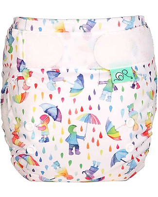 Tots Bots Pannolino Lavabile Tutto in Uno Easy Fit STAR - Ombrellini - Da 3,5 a 16 kg Pannolini Tutti In Uno