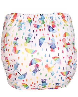 Tots Bots Pannolino Lavabile Tutto in Uno Easy Fit STAR - Ombrellini - Da 3,5 a 16 kg Pannolini Tutti In Uno