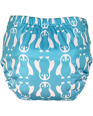 Tots Bots Pannolino Lavabile Tutto in Uno Easy Fit STAR - Pinguini - Da 3,5 a 16 kg Pannolini Lavabili