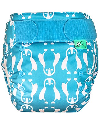 Tots Bots Pannolino Lavabile Tutto in Uno Easy Fit STAR - Pinguini - Da 3,5 a 16 kg Pannolini Lavabili