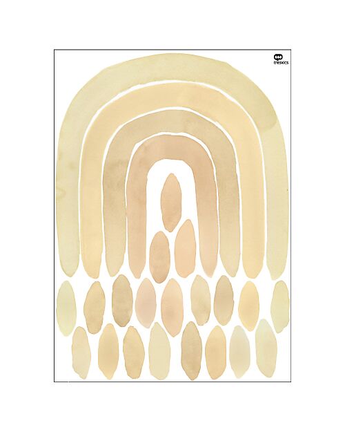 Tresxics Adesivi da Parete Amovibili Arcobaleno - Giallo Adesivi da Parete