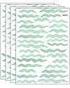 Tresxics Adesivi da Parete Amovibili Onde - Verde Adesivi da Parete