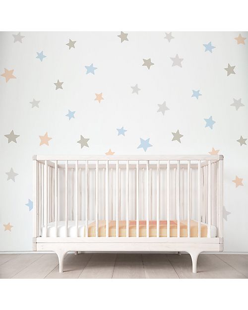 Tresxics Adesivi da Parete Amovibili Stelle - Colori tenui Adesivi da Parete