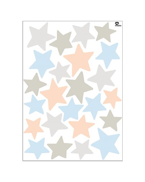 Tresxics Adesivi da Parete Amovibili Stelle - Colori tenui Adesivi da Parete