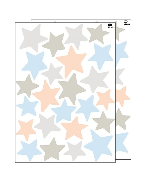 Tresxics Adesivi da Parete Amovibili Stelle - Colori tenui Adesivi da Parete
