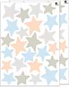 Tresxics Adesivi da Parete Amovibili Stelle - Colori tenui Adesivi da Parete