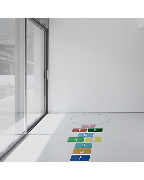 Tresxics Adesivi in Vinile per Pavimento - Gioco della Campana - Multicolore Decorazioni da Parete