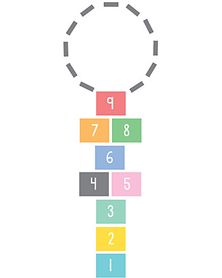 Tresxics Adesivi in Vinile per Pavimento, Gioco della Campana, Multicolore Decorazioni