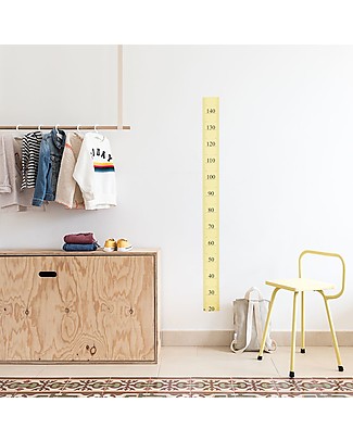 Tresxics Adesivo Amovibile Misuratore d'Altezza per Bambini - Giallo - Da 20 a 150 cm Adesivi da Parete