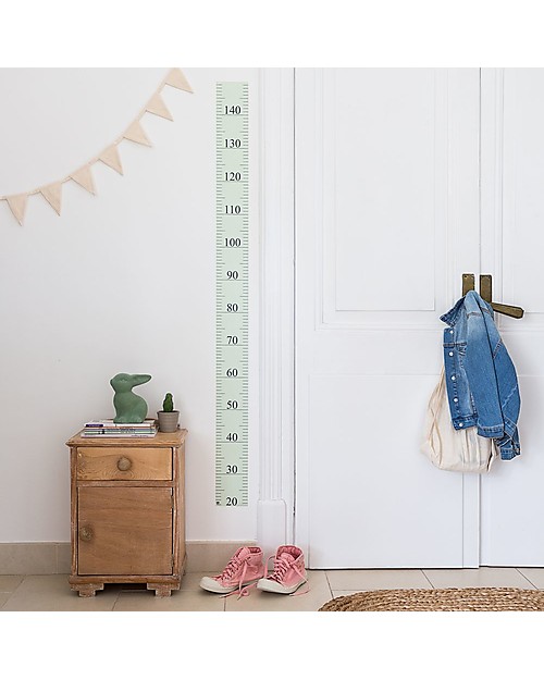 Tresxics Adesivo Amovibile Misuratore d'Altezza per Bambini - Verde Menta - Da 20 a 150 cm Adesivi da Parete