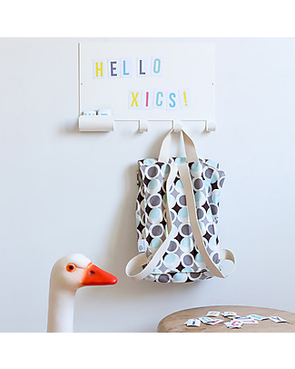 Tresxics Appendiabiti con Lettere Magnetiche - 35 x 23 cm + 60 lettere! Appendiabiti