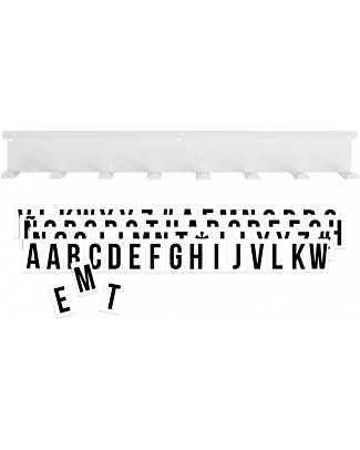Tresxics Appendiabiti con Lettere Magnetiche - Sfondo Bianco e Lettere Nere Adesivi da Parete