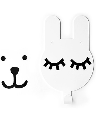 Tresxics Coniglietto Appendiabiti Tellkido e Tresxics, Bianco - Personalizzabile! Appendiabiti e Grucce