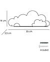 Tresxics Mensola a Forma di Nuvoletta con Adesivi - Celeste Mensole
